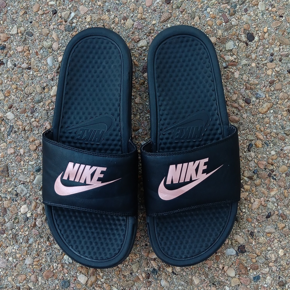 Nike Benassi JDI sandals black slides women's sz 9